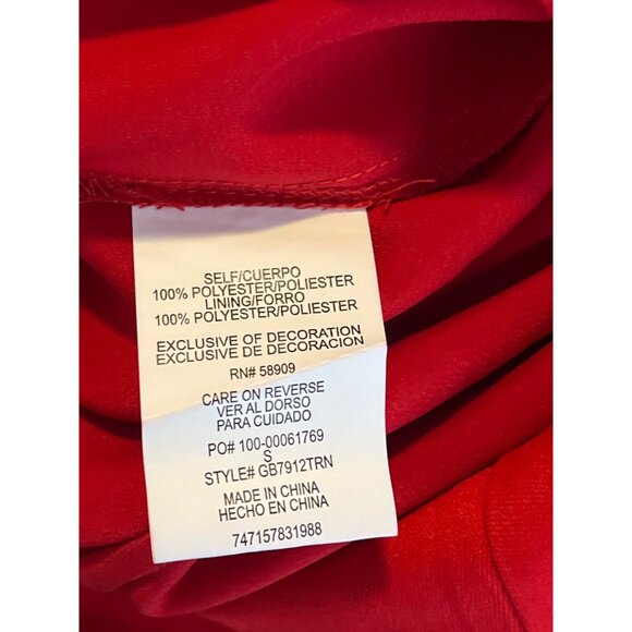 Gianni Bini Red Ruffle Wide Leg Jumpsuit Women’s Small V Neck Evening - Picture 4 of 9